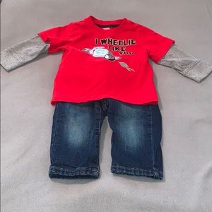 Boys Baby Gap Jeans & Gymboree Long Sleeve Shirt
